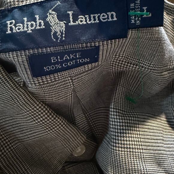 Ralph Lauren Blake Men's Button Down Shirt, Gray Glen Plaid, 100% Cotton, XL - Picture 6 of 6